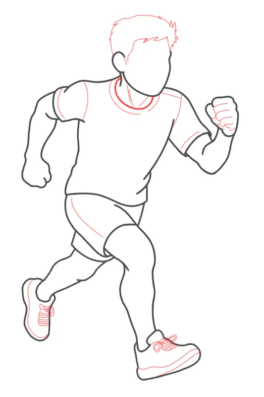 Running figure, pass 3: clean outline